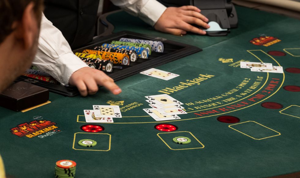 game of blackjack blazing with bets on jackpots 