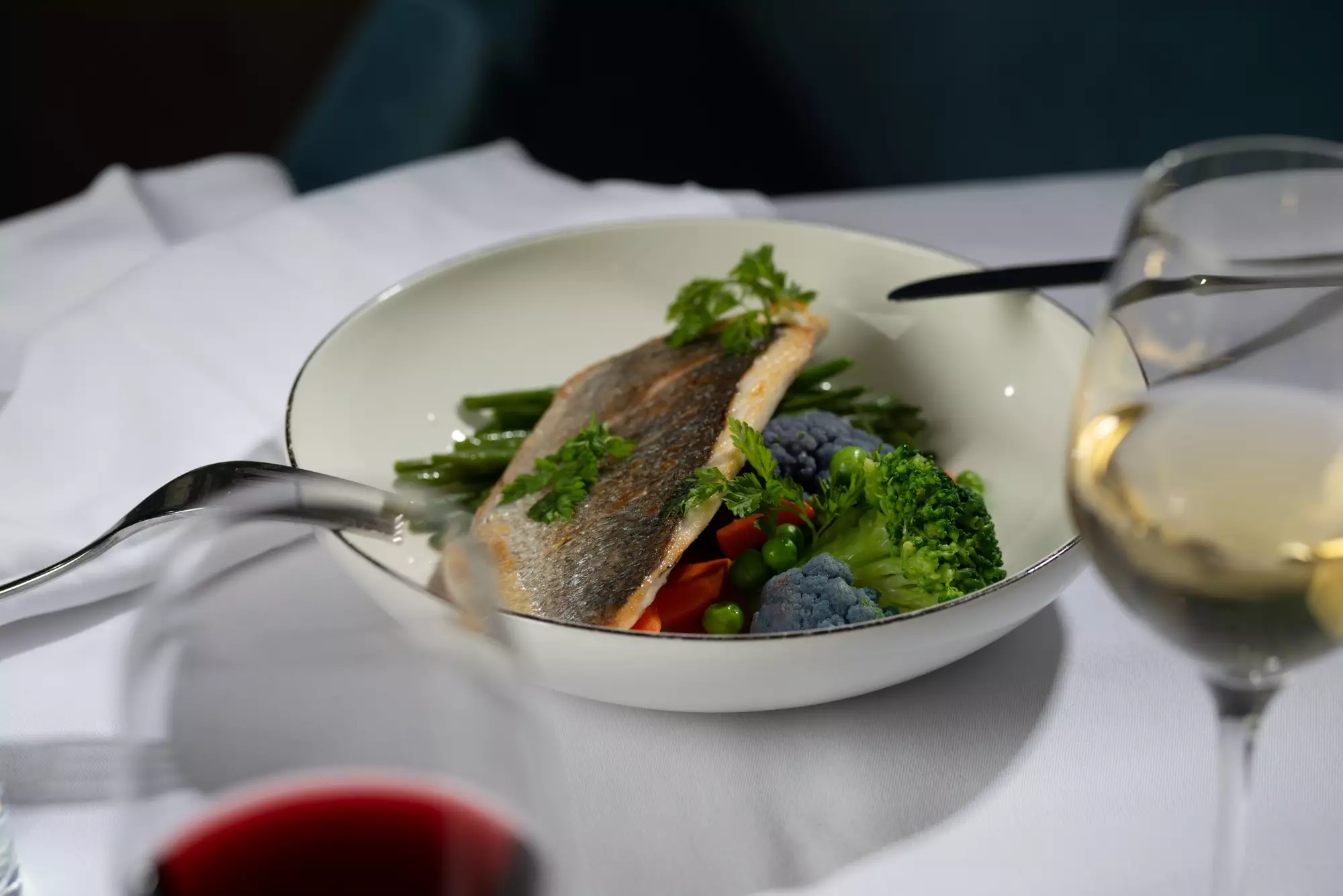 sea bass and vegetables of Club Pierre Charron